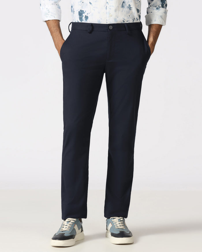 Navy Solid Khakis - Elba