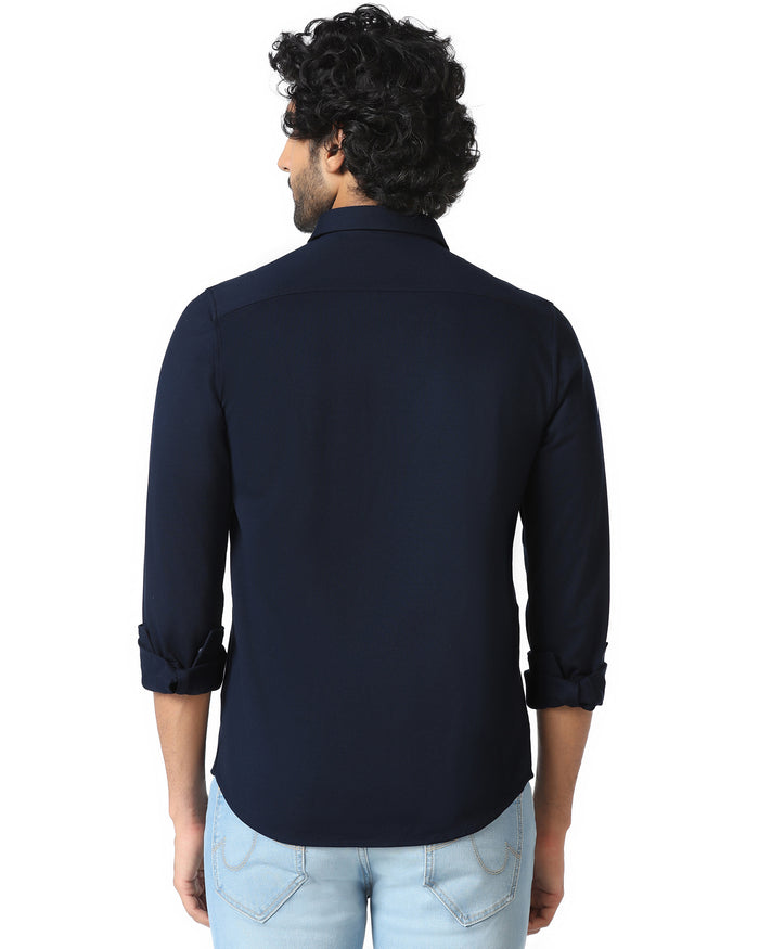 Navy Solid Shirt - Diaz