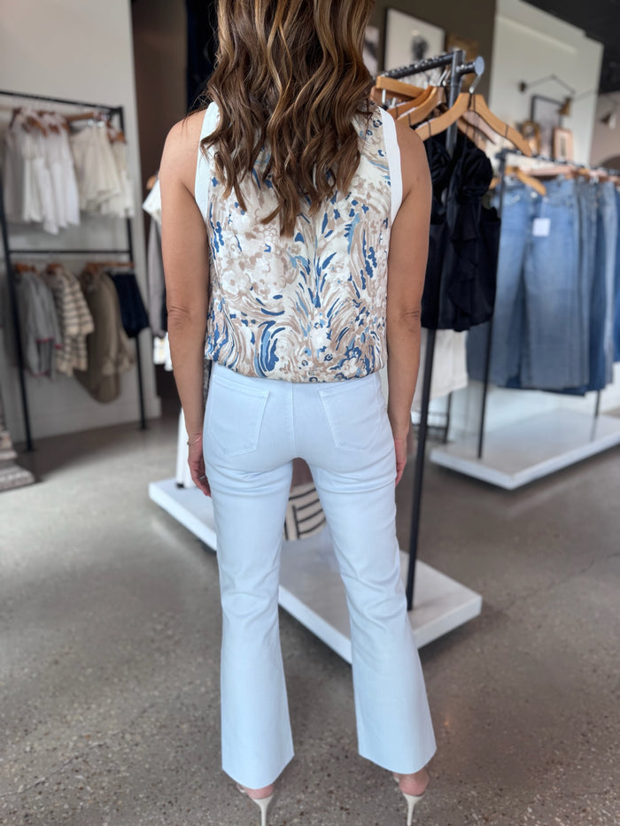 Neutral Multi Daisy Peia Top