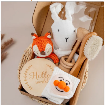 New Baby Gift Set with Rattle Socks (One Set)