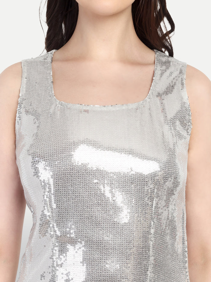 Nilofer Tunic women’s sequin top with elegant modern design