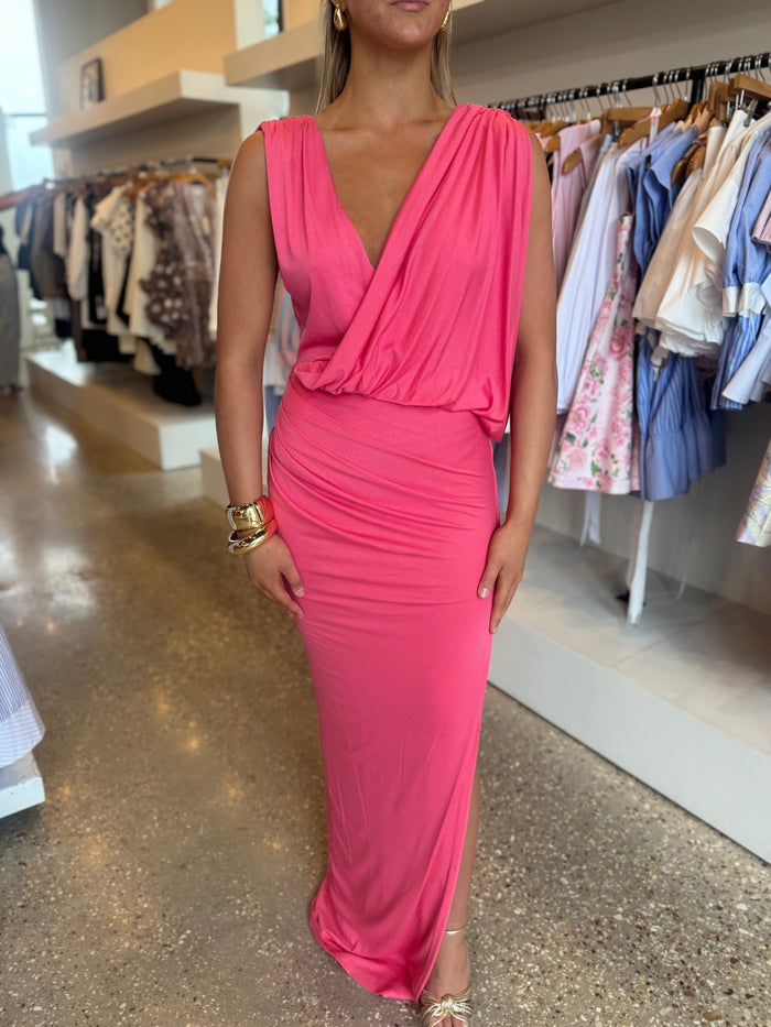 Norissa Maxi Dress in Framboise - Amor Lafayette