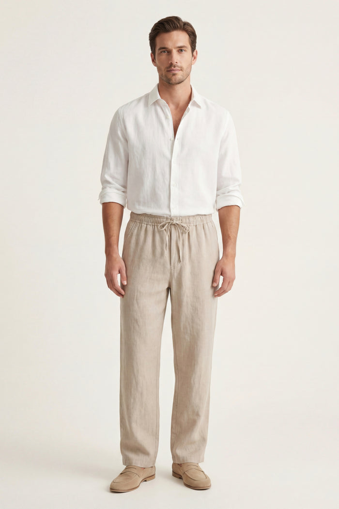 Novara Linen Pantalon Beige