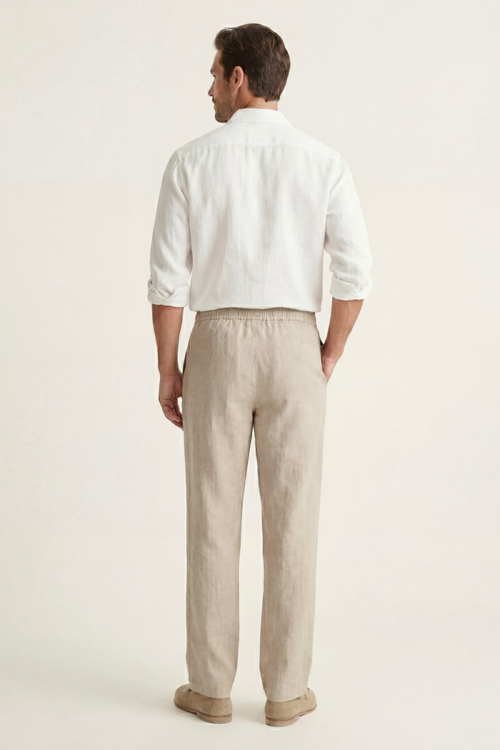 Novara Linen Pantalon Beige