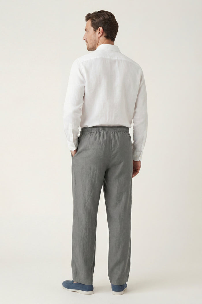 Novara Linen Pantalon Grey