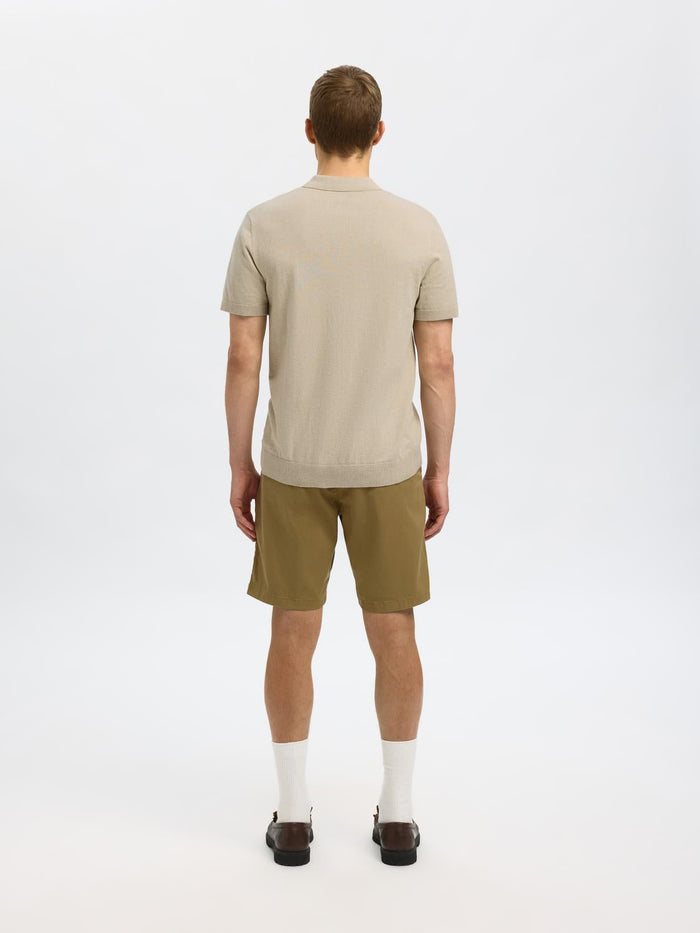 Oatmeal Knitted Polo