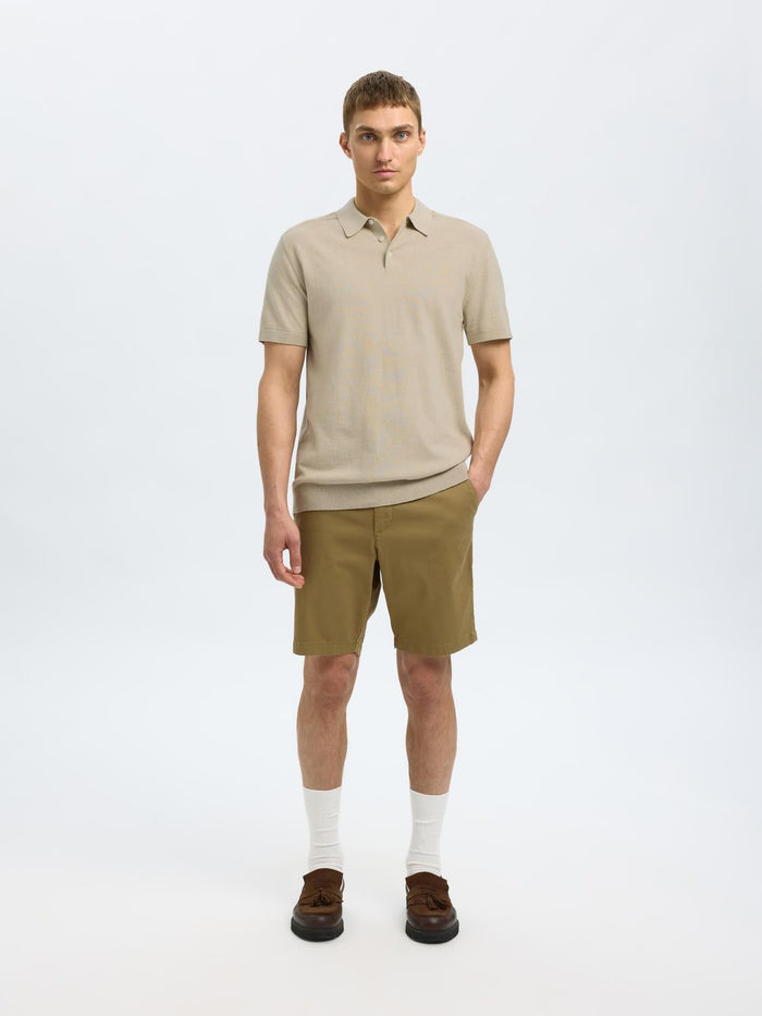 Oatmeal Knitted Polo