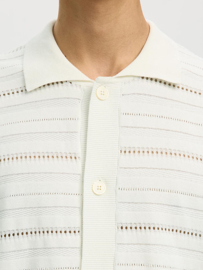 Off-White Knitted Polo Cardigan