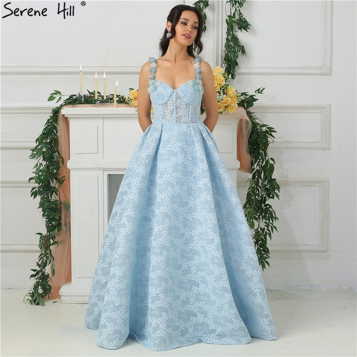 On Sale No Return No Refund Sale Beach Lace Evening Dresses Sequined Diamond Evening Gowns LA6537 - SERENE HILL