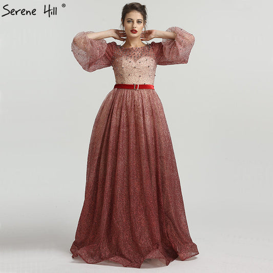On Sale no return no refundSale Diamond Crystal Evening Dresses Embroidery Pearls Fashion Sexy Evening Gowns LA6515 - SERENE HILL