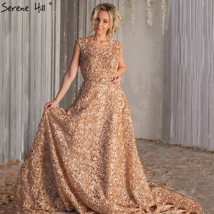 On Sale no return no refundSale Elegant Tulle Evening Dress Sleeveless Small Flowers Evening Gowns HA2064 - SERENE HILL