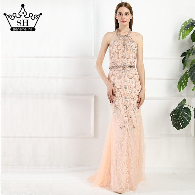 On Sale no return no refundSale Tulle New Evening Dress Lace Pearls Diamond Mermaid LA6089 - SERENE HILL