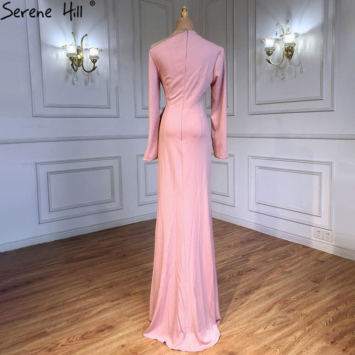 On Sale no return no refundSale White Satin Simple Long Sleeves Prom Dresses 2025 Mermaid Elegant Long Prom Party Gowns Serene Hill LA70298 - SERENE HILL