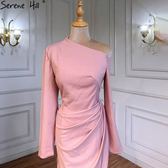 On Sale no return no refundSale White Satin Simple Long Sleeves Prom Dresses 2025 Mermaid Elegant Long Prom Party Gowns Serene Hill LA70298 - SERENE HILL