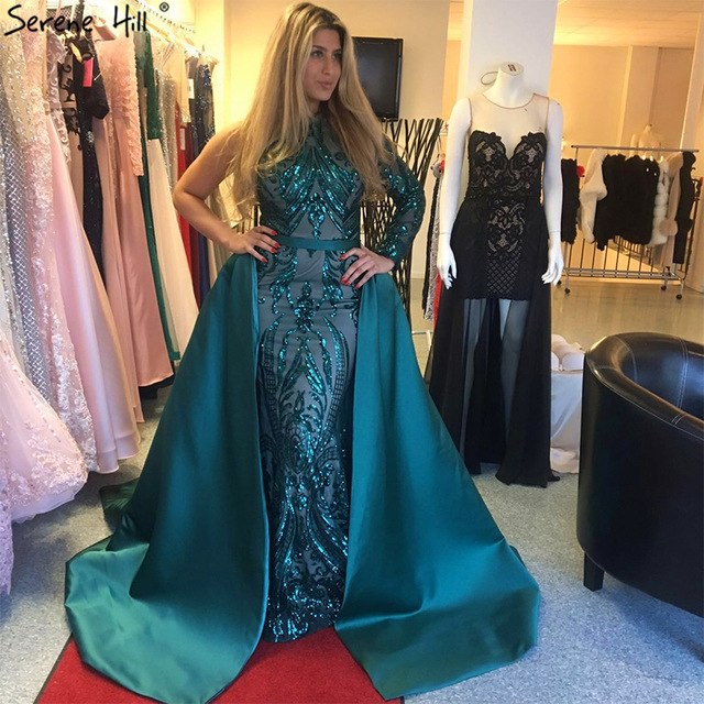 One Shoulder Long Sleeves Evening Dresses LA6619 - SERENE HILL
