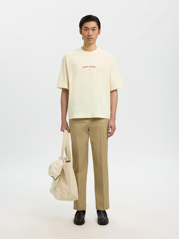 Organic Cotton Boxy Fit T-shirt - Off-White