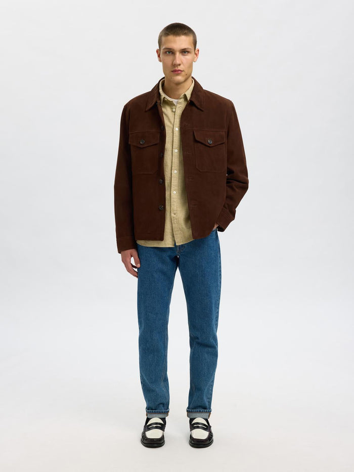 Organic Cotton Brushed Check Shirt - Beige