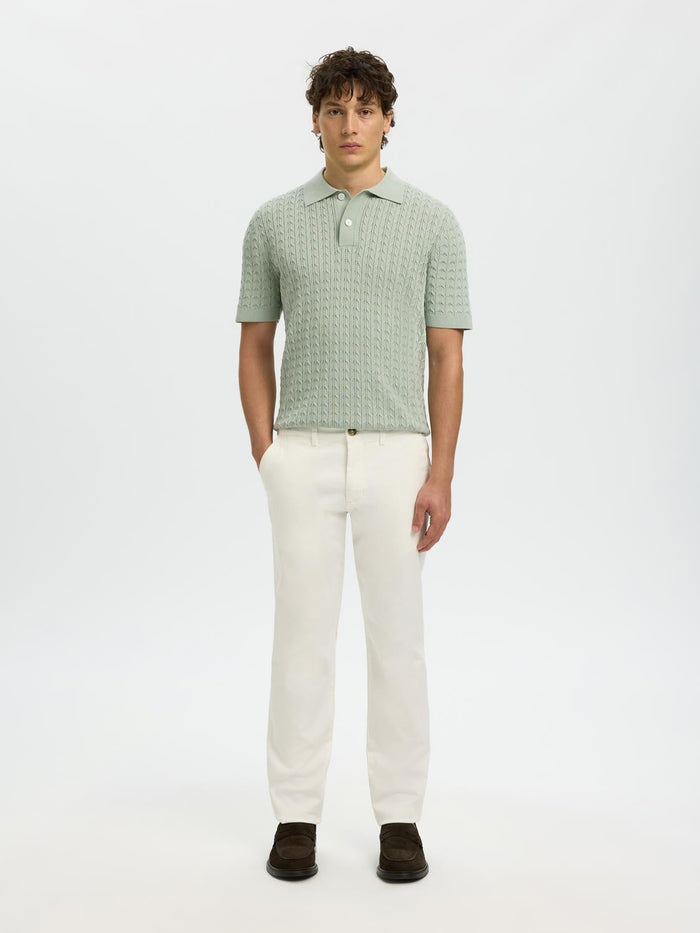 Organic Cotton Cable Knit Polo