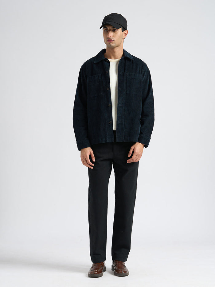 Organic Cotton Corduroy Overshirt - Blue