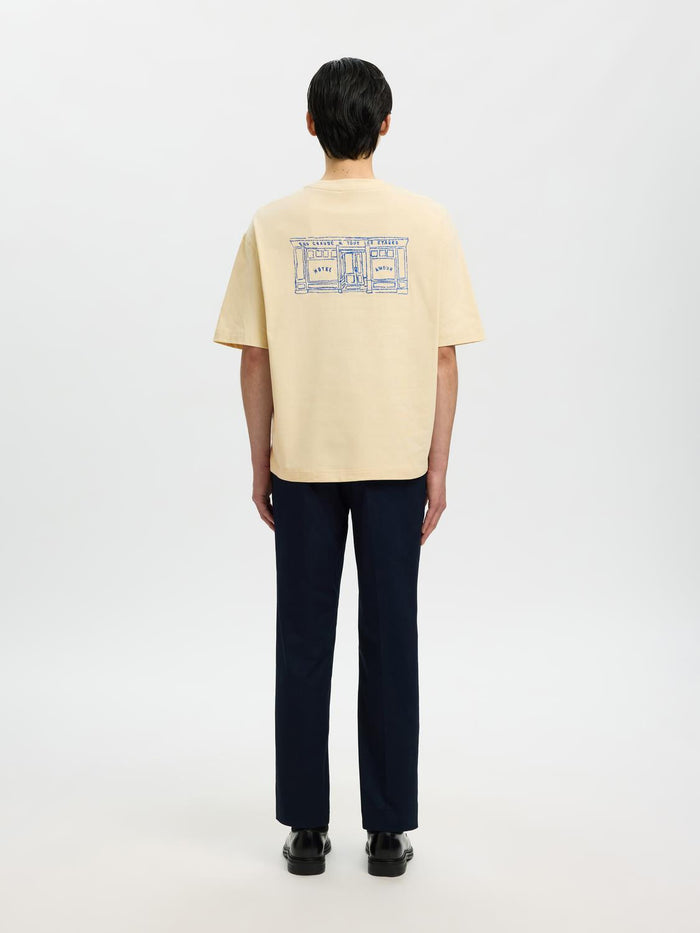 Organic Cotton Relaxed Fit T-shirt - Beige