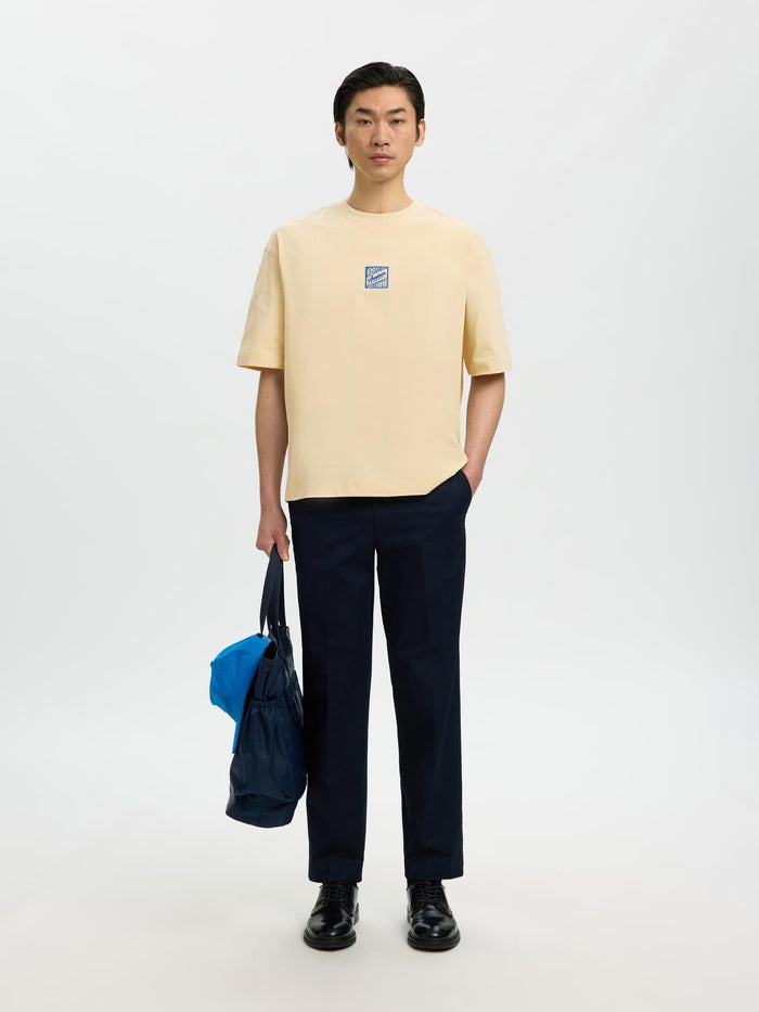Organic Cotton Relaxed Fit T-shirt - Beige