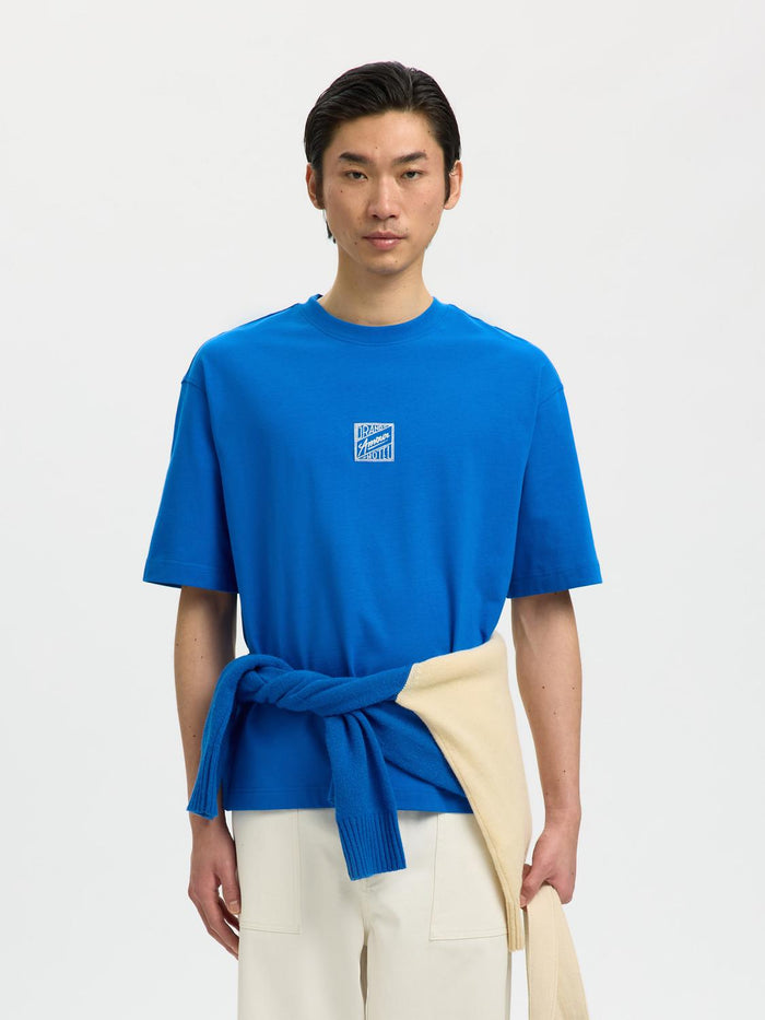 Organic Cotton Relaxed Fit T-shirt - Blue