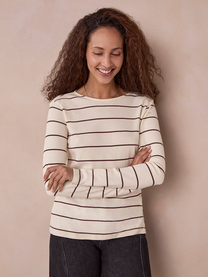 Organic Cotton Striped Long Sleeve Top