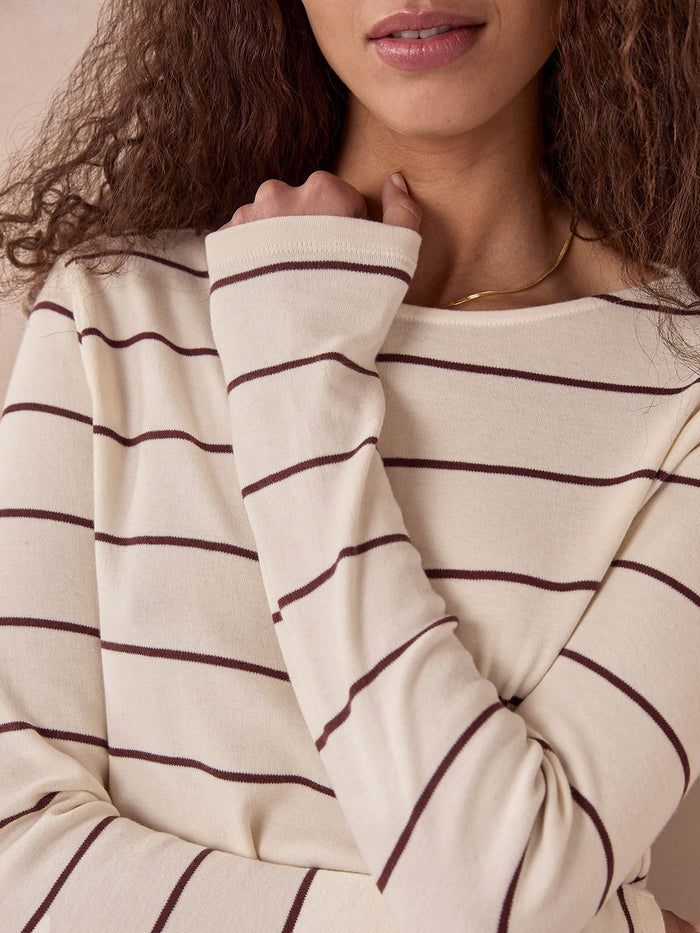 Organic Cotton Striped Long Sleeve Top