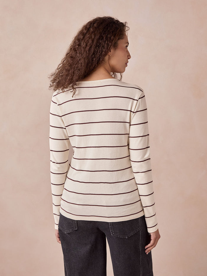 Organic Cotton Striped Long Sleeve Top