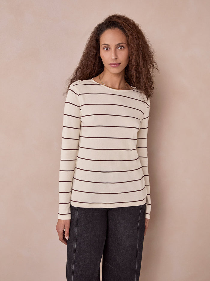 Organic Cotton Striped Long Sleeve Top