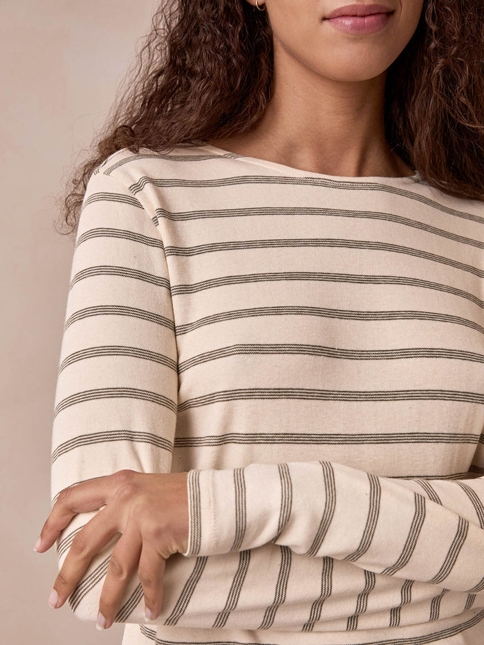 Organic Cotton Striped Long Sleeve Top