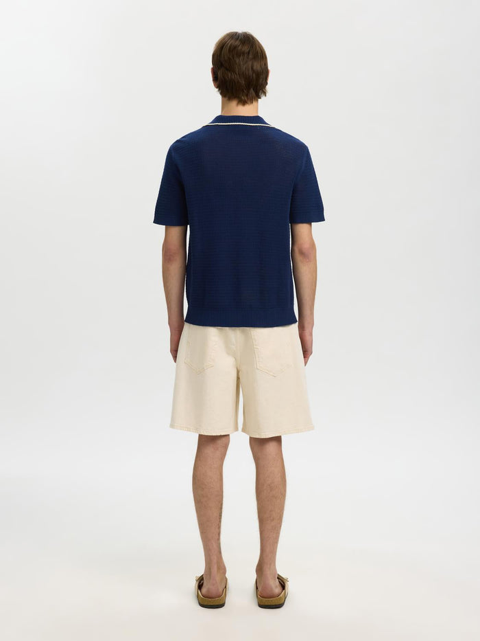 Organic Cotton Structured Knitted Polo