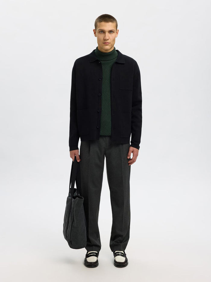 Organic Cotton Structured Turtleneck Pullover