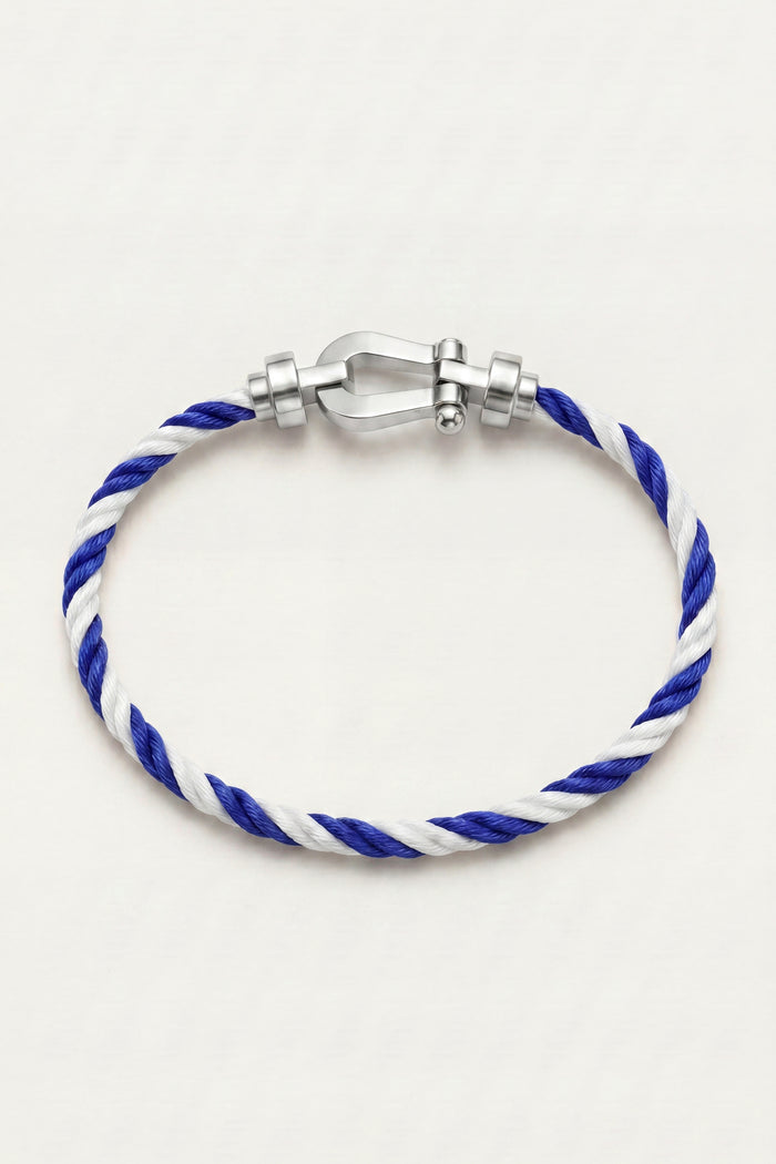 Ortigia Platinum Bracelet Blue/White