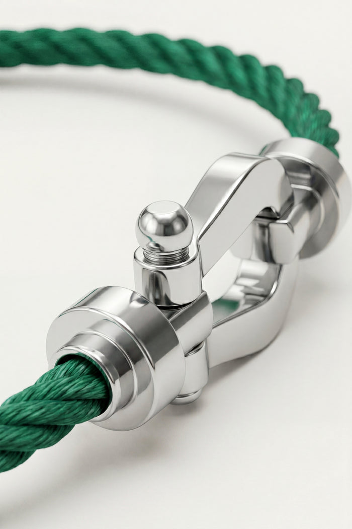 Ortigia Platinum Bracelet Emerald Green