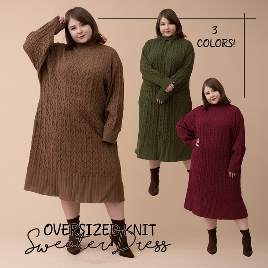 Oversized Knit Sweater Dress