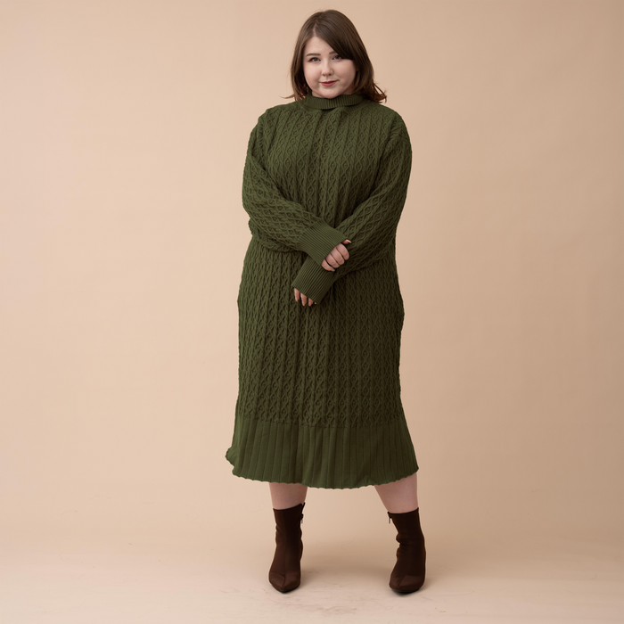 Oversized Knit Sweater Dress