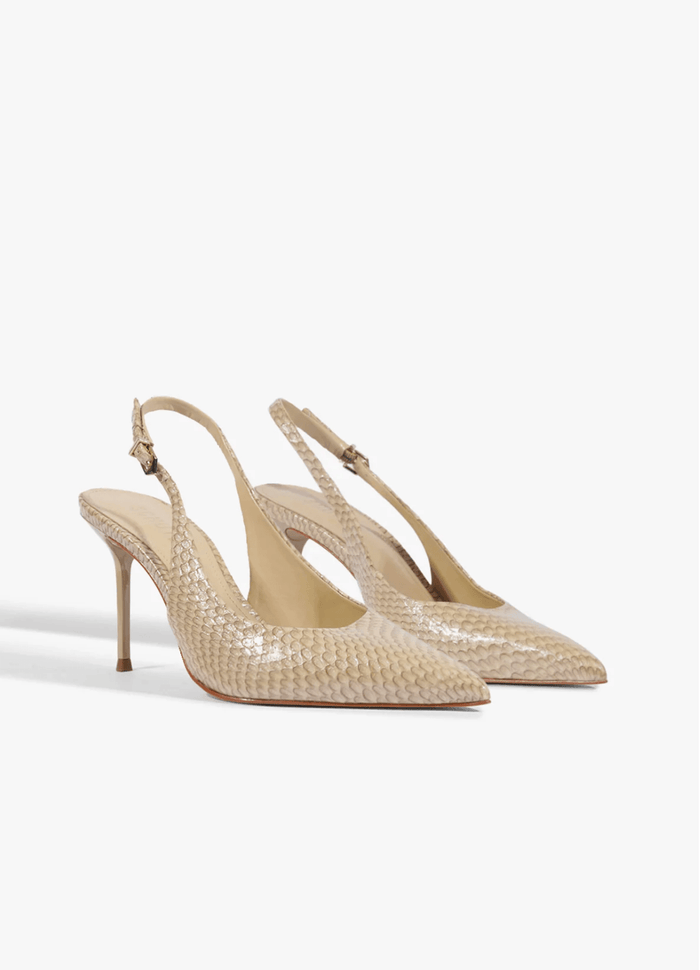 Pale Khaki Paola Heel - Amor Lafayette