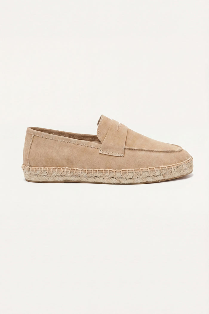 Palermo Suede Espadrille Loafer Beige