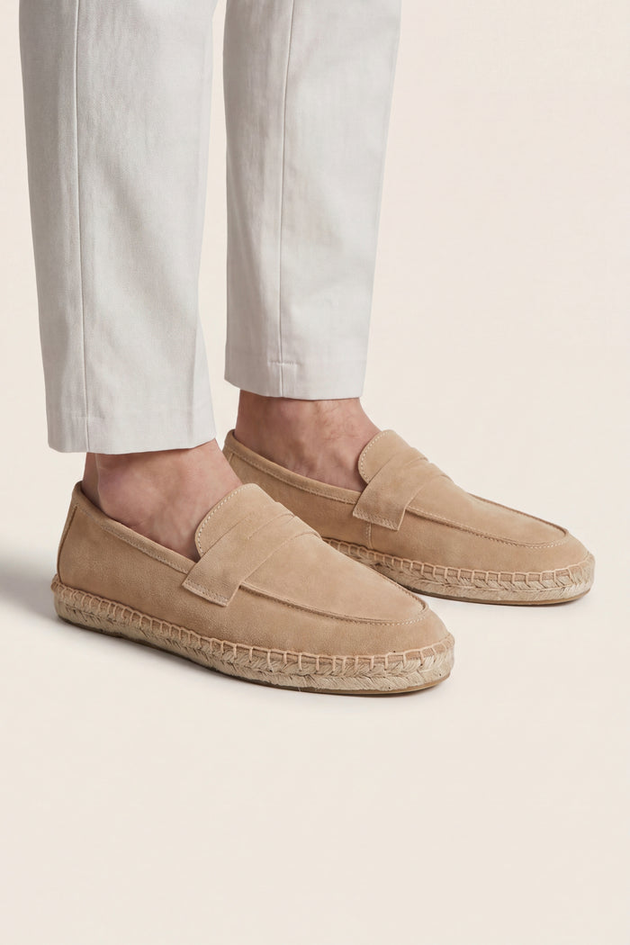 Palermo Suede Espadrille Loafer Beige