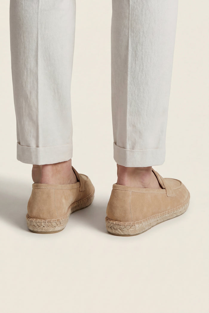 Palermo Suede Espadrille Loafer Beige