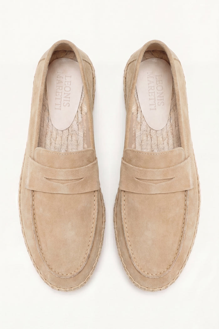 Palermo Suede Espadrille Loafer Beige