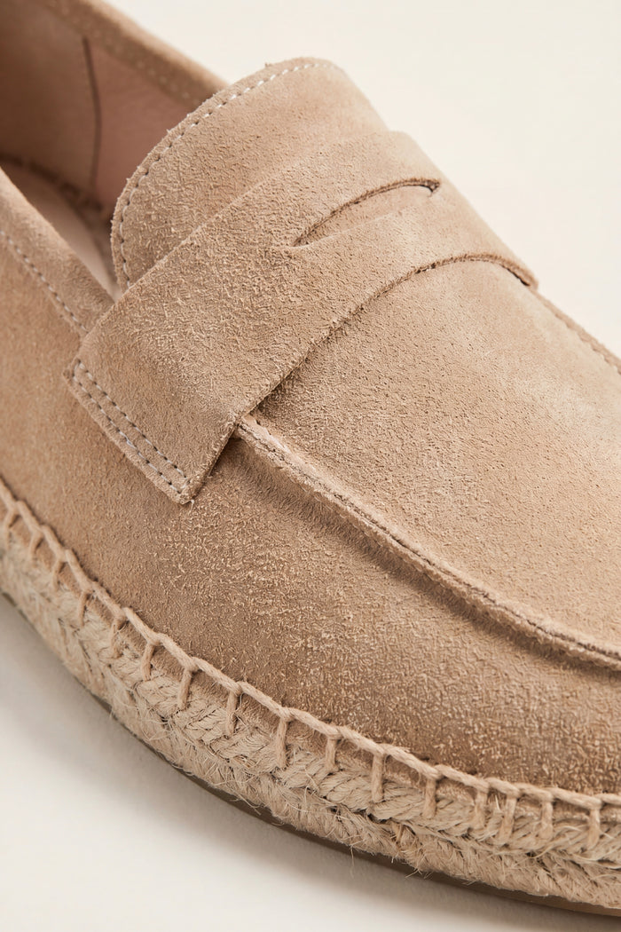 Palermo Suede Espadrille Loafer Beige