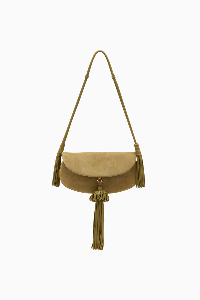 Paloma Flap Tassel Bag - Olive