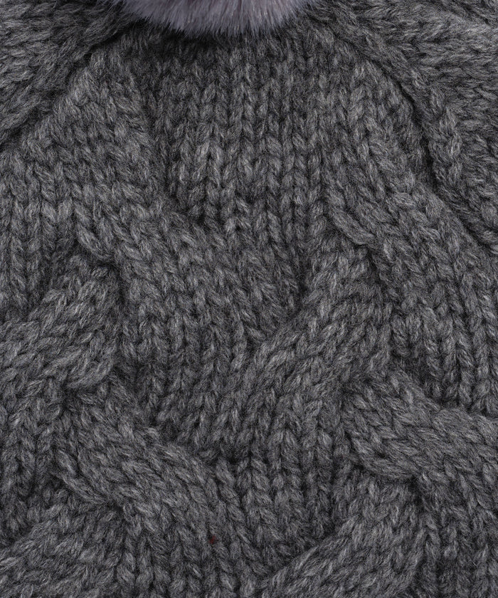 Park Cable Beanie in color dark grey