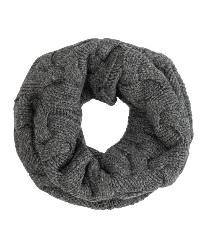 Park Cable Snood in color dark grey