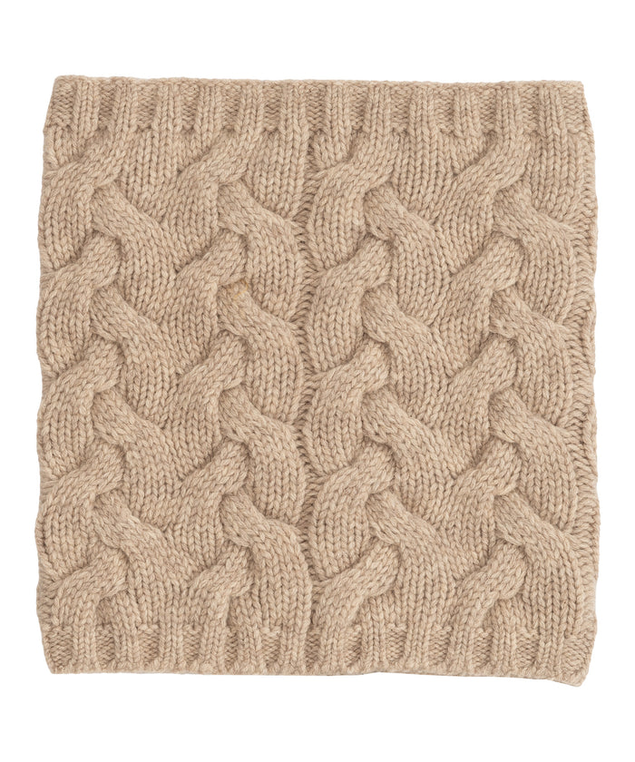 Park Cable Snood in color farro heather