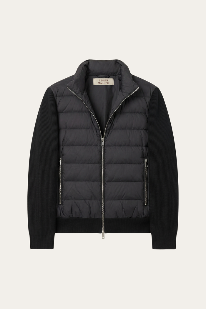 Parma Quilted Knit Hybrid Jacket Black
