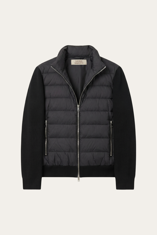 Parma Quilted Knit Hybrid Jacket Black