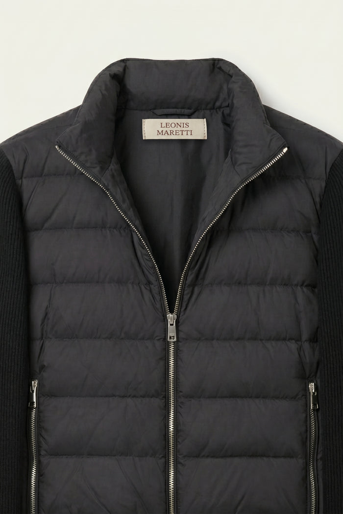 Parma Quilted Knit Hybrid Jacket Black